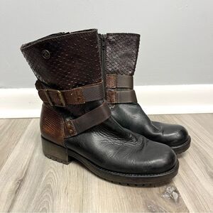 CafeNOIR Brown Leather Boots in Size 39